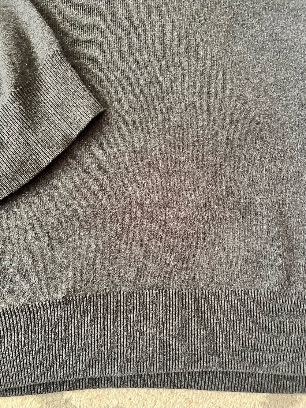 Polo by Ralph Lauren Men's V-Neck Sweater Charcoal Cotton - Picture 5 of 6
